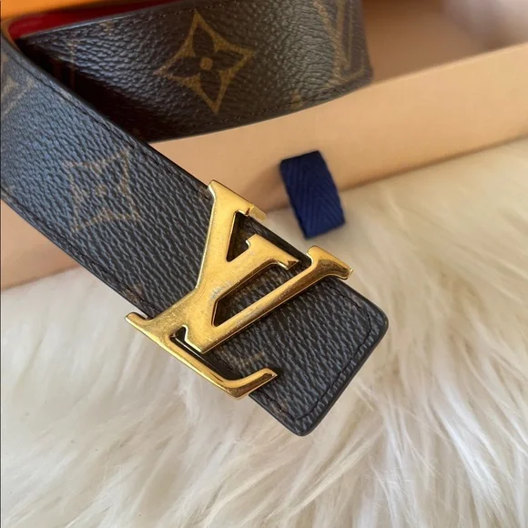 Louis Vuitton woman Monogram Belt - Brown and Red - Picture 2 of 5